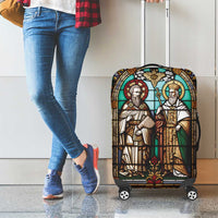 Happy Saints Cyril and Methodius Day Luggage Cover Christian Stained-Glass Window