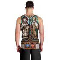 Happy Saints Cyril and Methodius Day Men Tank Top Christian Stained-Glass Window