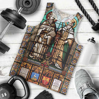 Happy Saints Cyril and Methodius Day Men Tank Top Christian Stained-Glass Window