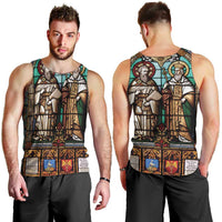 Happy Saints Cyril and Methodius Day Men Tank Top Christian Stained-Glass Window