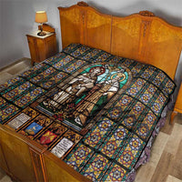 Happy Saints Cyril and Methodius Day Quilt Christian Stained-Glass Window