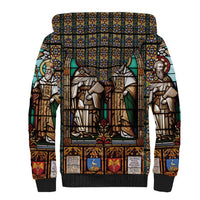 Happy Saints Cyril and Methodius Day Sherpa Hoodie Christian Stained-Glass Window