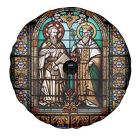 Happy Saints Cyril and Methodius Day Spare Tire Cover Christian Stained-Glass Window