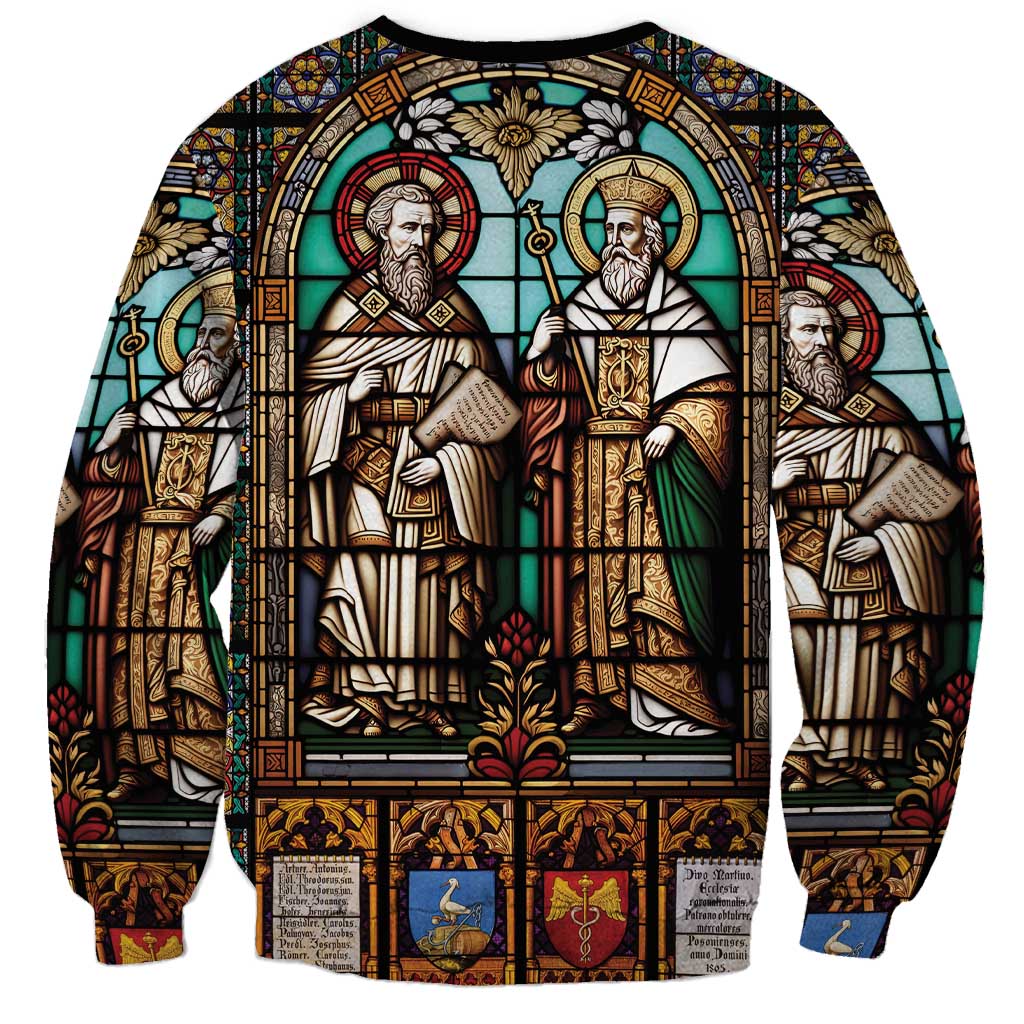 Happy Saints Cyril and Methodius Day Sweatshirt Christian Stained-Glass Window