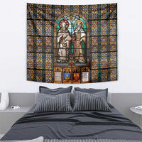 Happy Saints Cyril and Methodius Day Tapestry Christian Stained-Glass Window