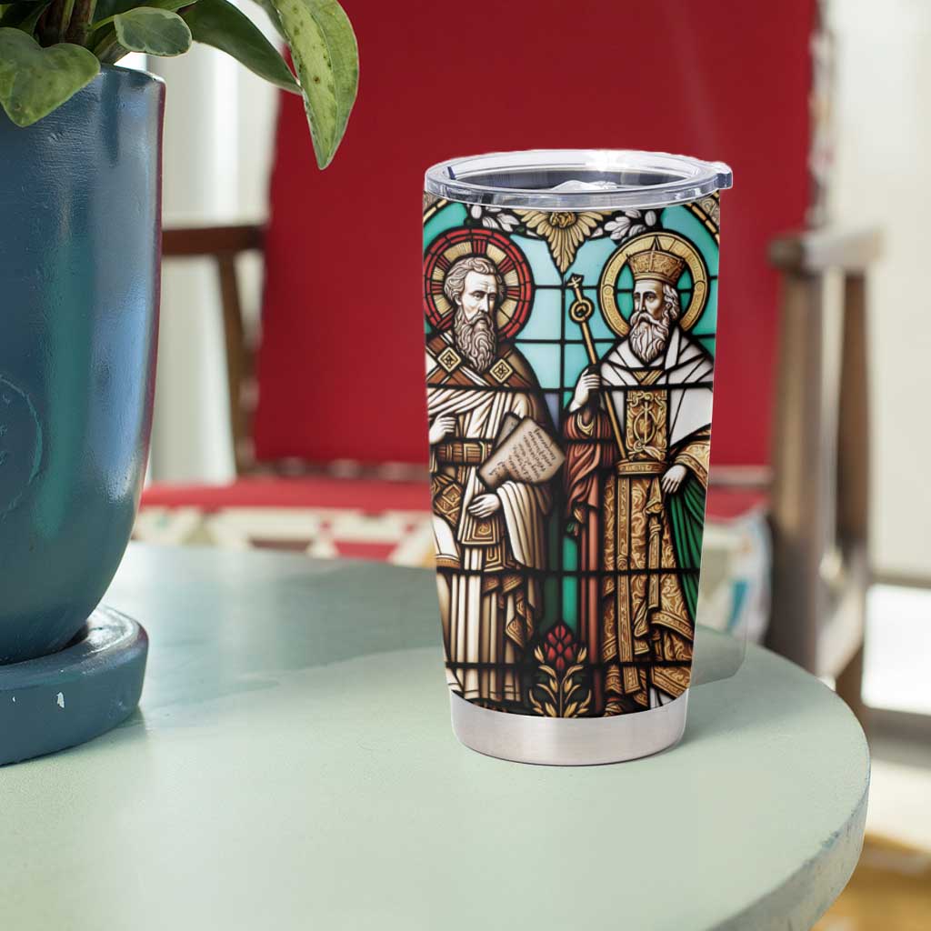 Happy Saints Cyril and Methodius Day Tumbler Cup Christian Stained-Glass Window