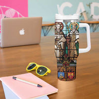 Happy Saints Cyril and Methodius Day Tumbler With Handle Christian Stained-Glass Window