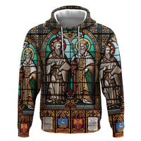 Happy Saints Cyril and Methodius Day Zip Hoodie Christian Stained-Glass Window
