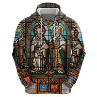 Happy Saints Cyril and Methodius Day Zip Hoodie Christian Stained-Glass Window