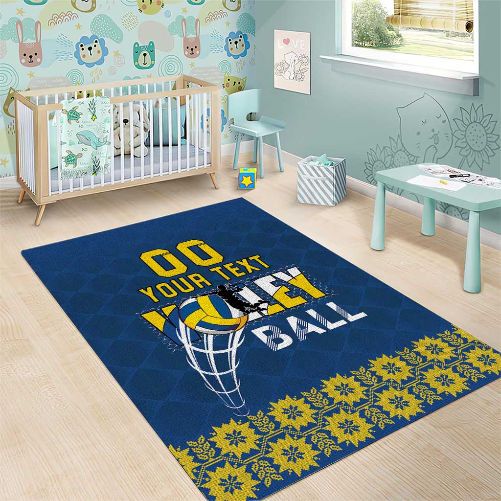 Custom Ukraine Volleyball Area Rug Cholovicha Zbirna Ukrainy z Volejbolu