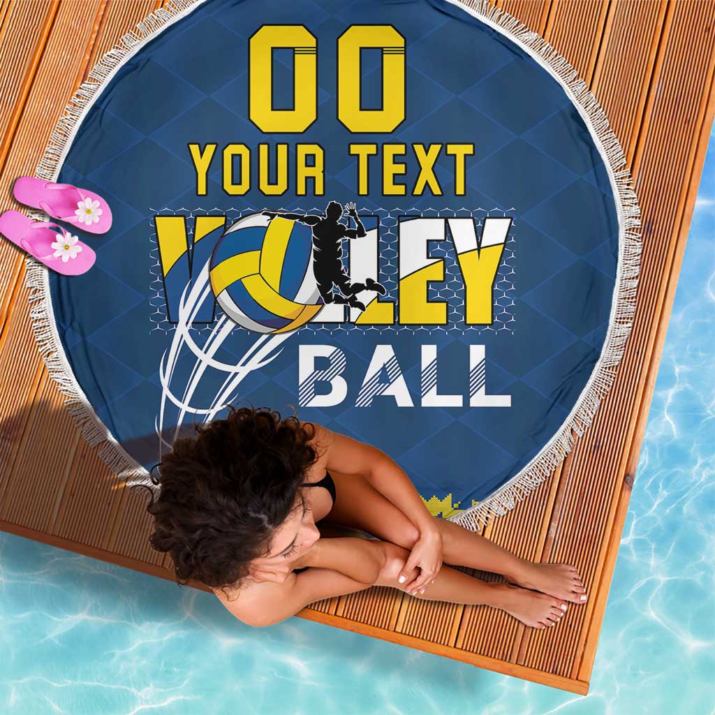Custom Ukraine Volleyball Beach Blanket Cholovicha Zbirna Ukrainy z Volejbolu