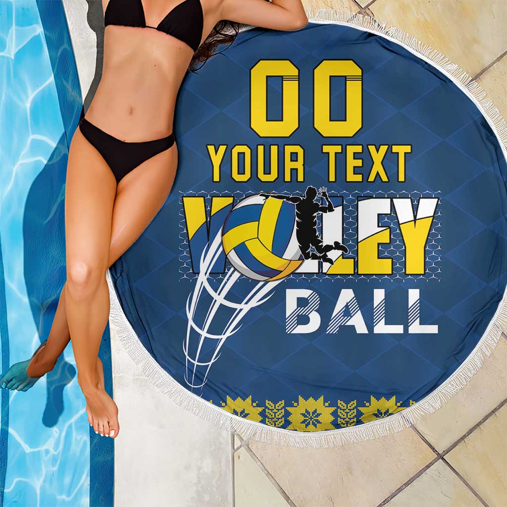 Custom Ukraine Volleyball Beach Blanket Cholovicha Zbirna Ukrainy z Volejbolu