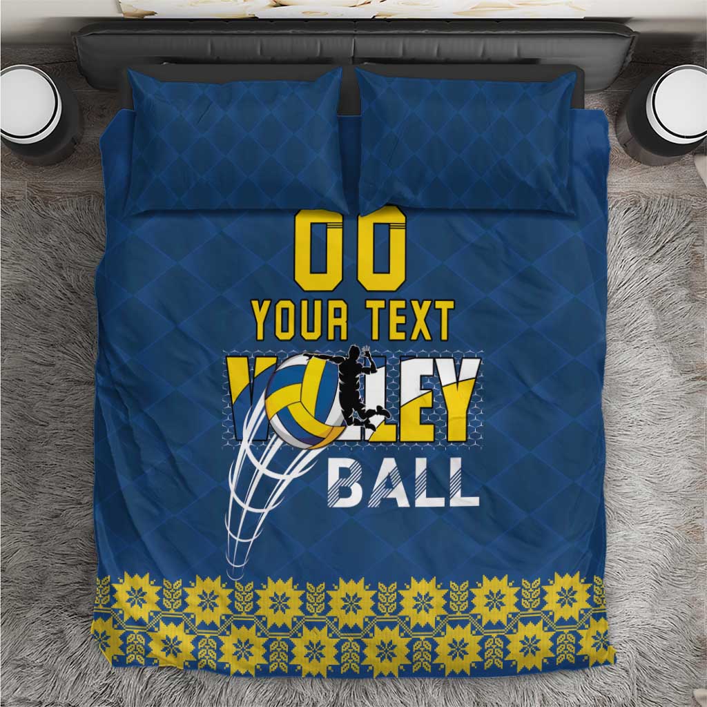 Custom Ukraine Volleyball Bedding Set Cholovicha Zbirna Ukrainy z Volejbolu