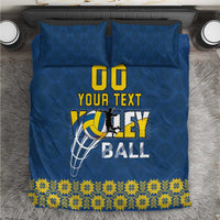 Custom Ukraine Volleyball Bedding Set Cholovicha Zbirna Ukrainy z Volejbolu