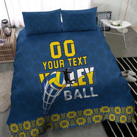 Custom Ukraine Volleyball Bedding Set Cholovicha Zbirna Ukrainy z Volejbolu