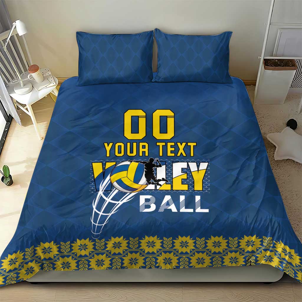 Custom Ukraine Volleyball Bedding Set Cholovicha Zbirna Ukrainy z Volejbolu