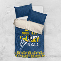 Custom Ukraine Volleyball Bedding Set Cholovicha Zbirna Ukrainy z Volejbolu