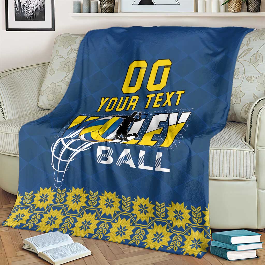 Custom Ukraine Volleyball Blanket Cholovicha Zbirna Ukrainy z Volejbolu