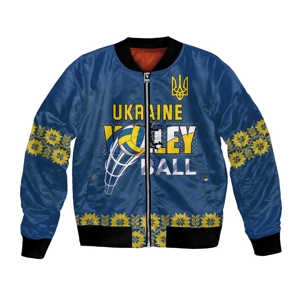 Custom Ukraine Volleyball Bomber Jacket Cholovicha Zbirna Ukrainy z Volejbolu