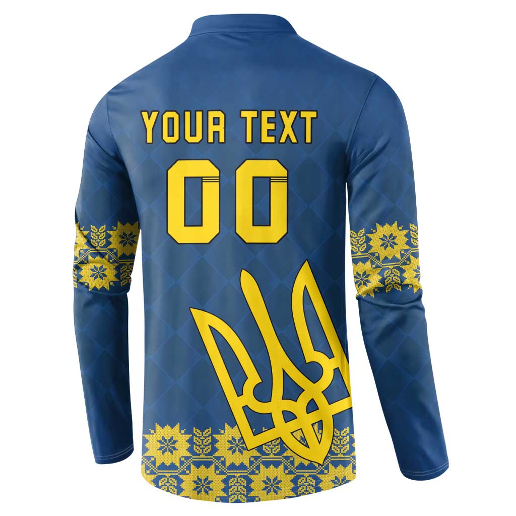 Custom Ukraine Volleyball Button Sweatshirt Cholovicha Zbirna Ukrainy z Volejbolu