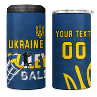 Custom Ukraine Volleyball 4 in 1 Can Cooler Tumbler Cholovicha Zbirna Ukrainy z Volejbolu