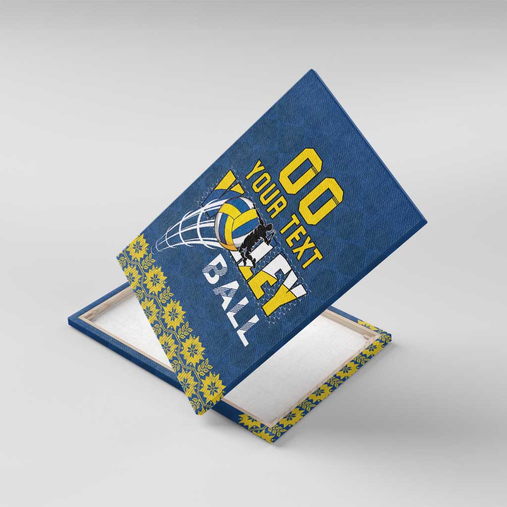 Custom Ukraine Volleyball Canvas Wall Art Cholovicha Zbirna Ukrainy z Volejbolu