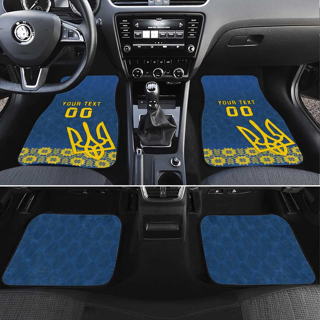 Custom Ukraine Volleyball Car Mats Cholovicha Zbirna Ukrainy z Volejbolu