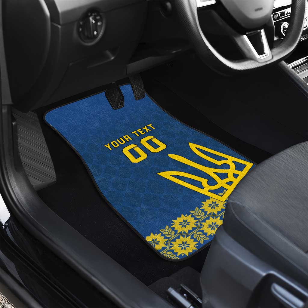 Custom Ukraine Volleyball Car Mats Cholovicha Zbirna Ukrainy z Volejbolu