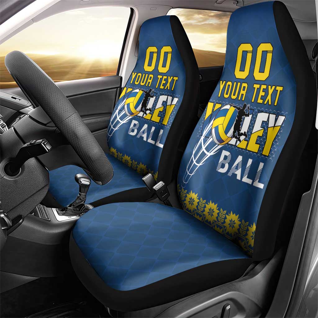 Custom Ukraine Volleyball Car Seat Cover Cholovicha Zbirna Ukrainy z Volejbolu