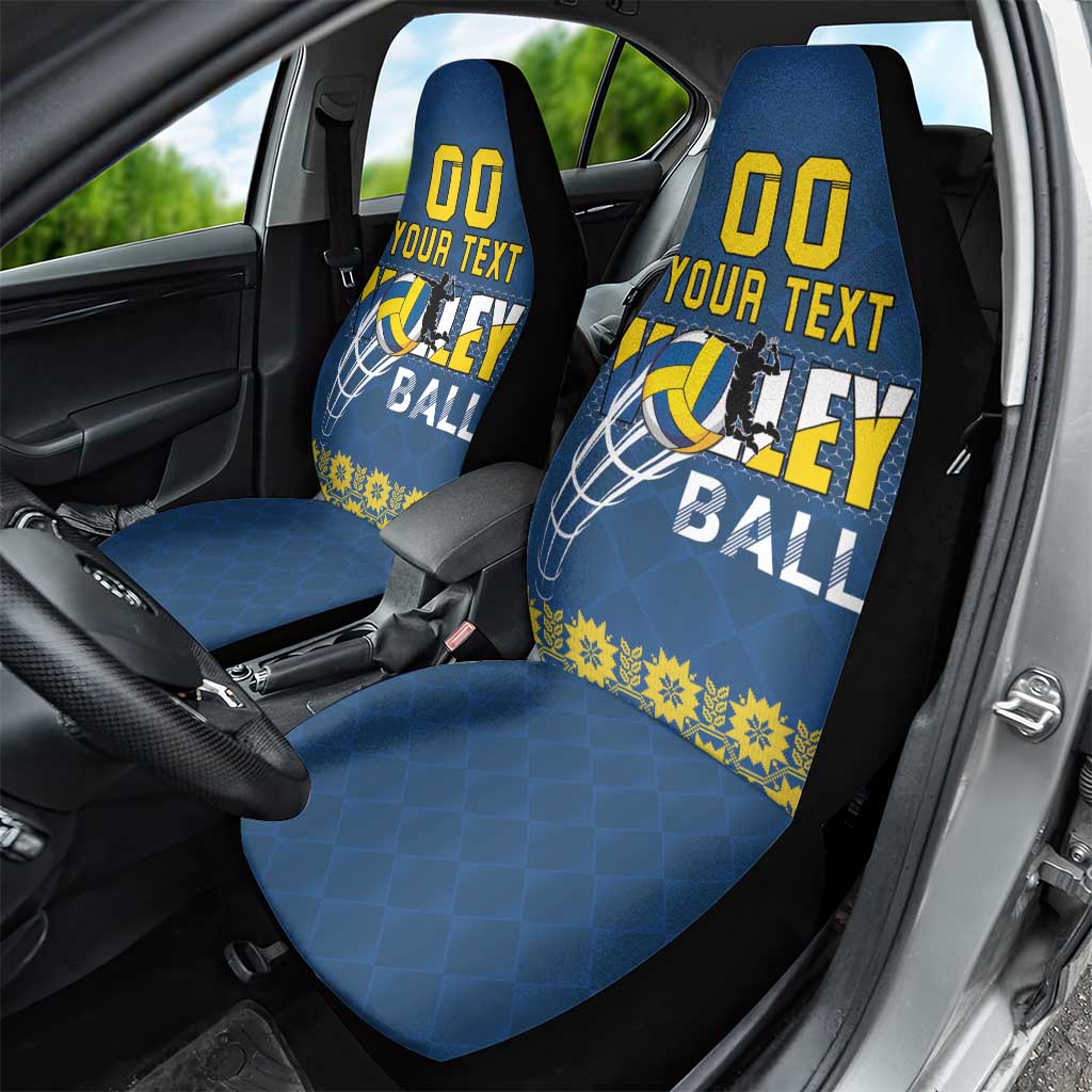 Custom Ukraine Volleyball Car Seat Cover Cholovicha Zbirna Ukrainy z Volejbolu
