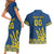 Custom Ukraine Volleyball Couples Matching Short Sleeve Bodycon Dress and Hawaiian Shirt Cholovicha Zbirna Ukrainy z Volejbolu