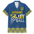 Custom Ukraine Volleyball Family Matching Off The Shoulder Long Sleeve Dress and Hawaiian Shirt Cholovicha Zbirna Ukrainy z Volejbolu