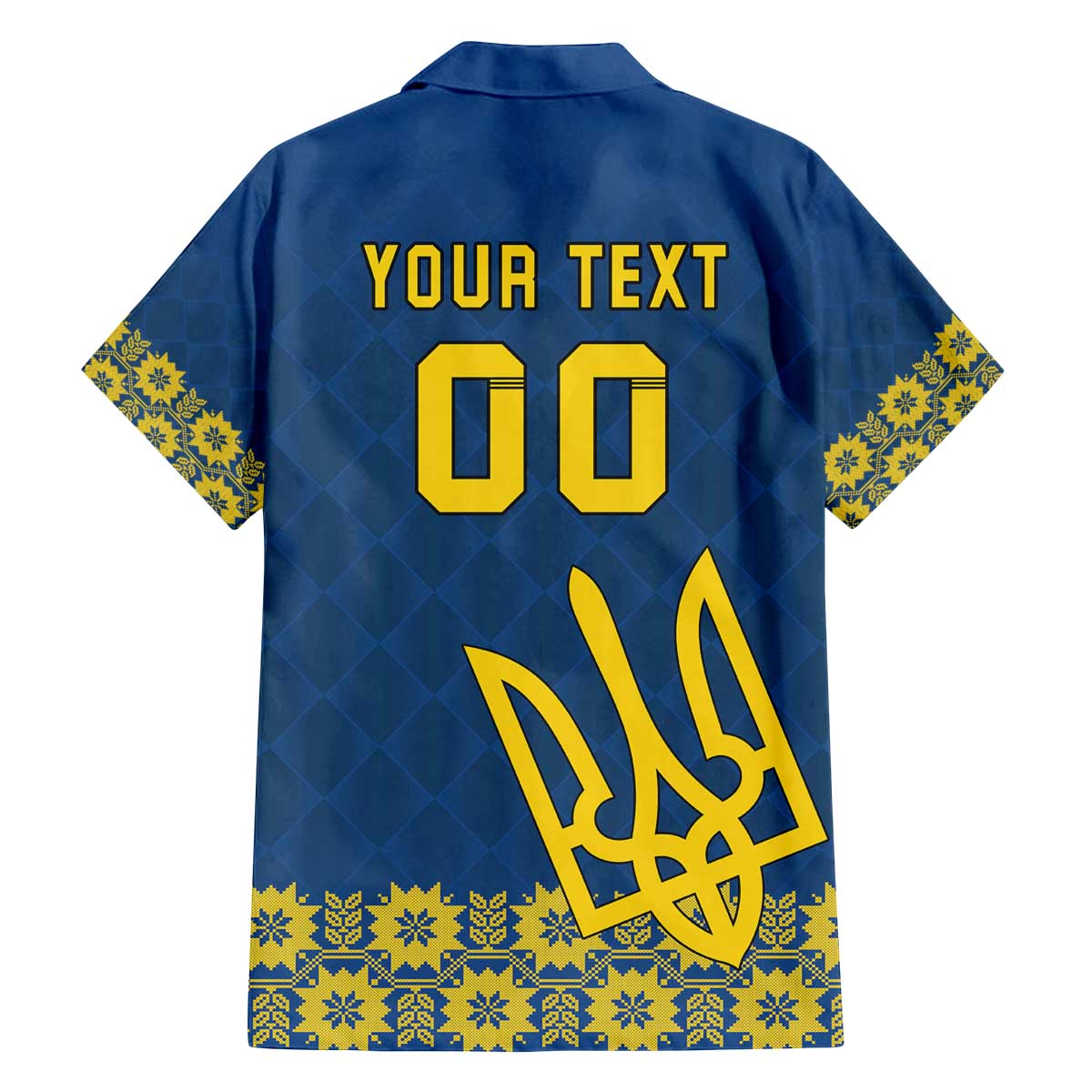 Custom Ukraine Volleyball Family Matching Off The Shoulder Long Sleeve Dress and Hawaiian Shirt Cholovicha Zbirna Ukrainy z Volejbolu