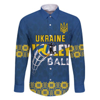 Custom Ukraine Volleyball Family Matching Off The Shoulder Long Sleeve Dress and Hawaiian Shirt Cholovicha Zbirna Ukrainy z Volejbolu