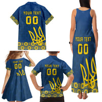 Custom Ukraine Volleyball Family Matching Tank Maxi Dress and Hawaiian Shirt Cholovicha Zbirna Ukrainy z Volejbolu