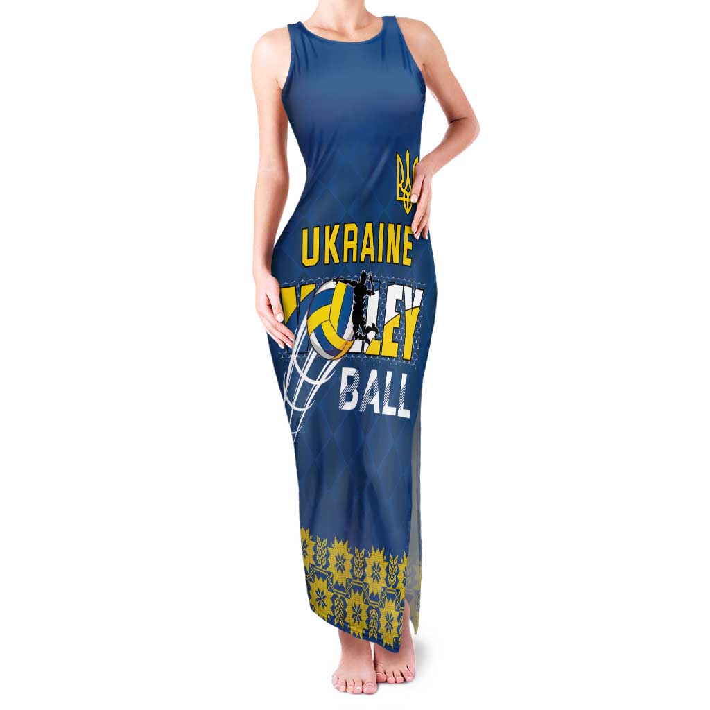 Custom Ukraine Volleyball Family Matching Tank Maxi Dress and Hawaiian Shirt Cholovicha Zbirna Ukrainy z Volejbolu