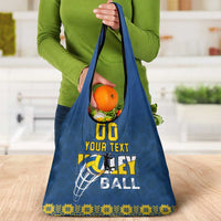 Custom Ukraine Volleyball Grocery Bag Cholovicha Zbirna Ukrainy z Volejbolu