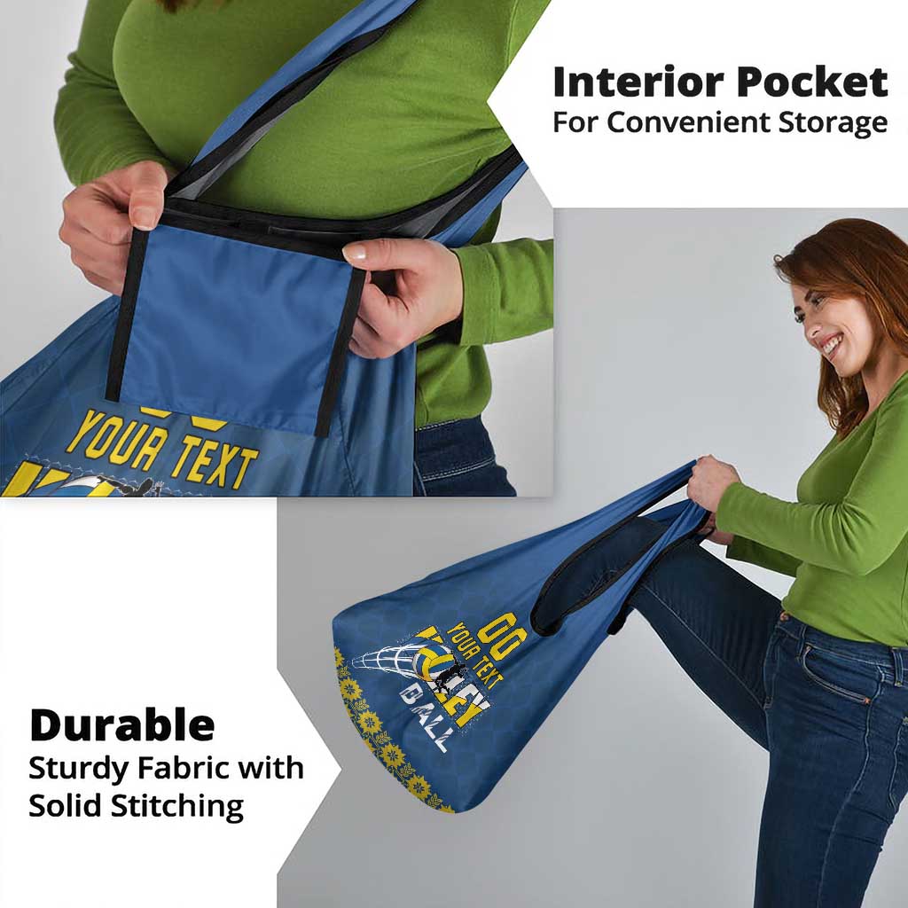 Custom Ukraine Volleyball Grocery Bag Cholovicha Zbirna Ukrainy z Volejbolu