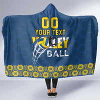 Custom Ukraine Volleyball Hooded Blanket Cholovicha Zbirna Ukrainy z Volejbolu