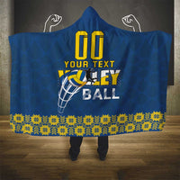 Custom Ukraine Volleyball Hooded Blanket Cholovicha Zbirna Ukrainy z Volejbolu