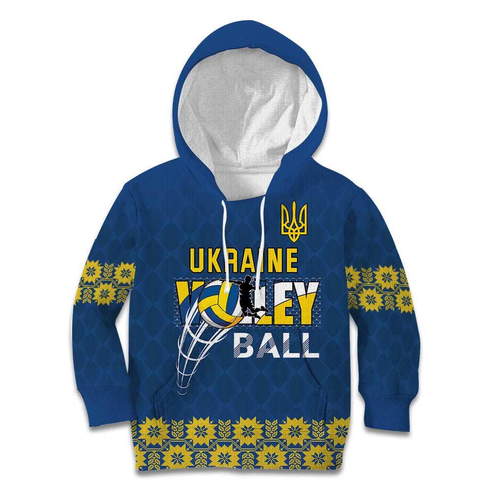 Custom Ukraine Volleyball Kid Hoodie Cholovicha Zbirna Ukrainy z Volejbolu