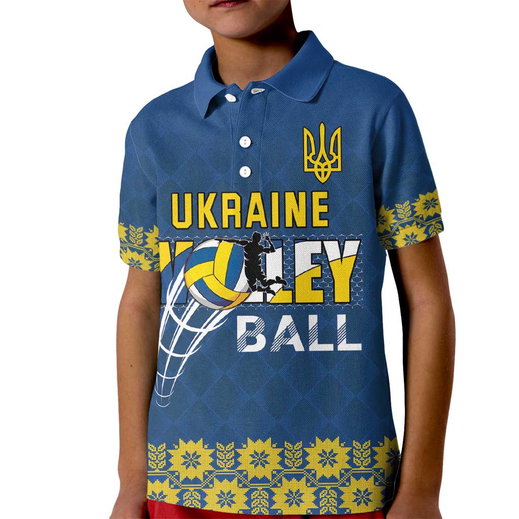 Custom Ukraine Volleyball Kid Polo Shirt Cholovicha Zbirna Ukrainy z Volejbolu
