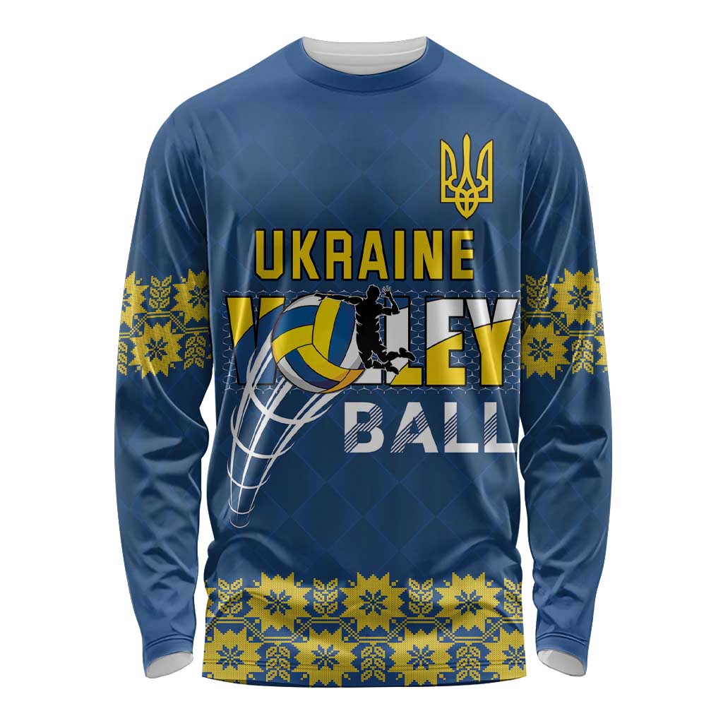 Custom Ukraine Volleyball Long Sleeve Shirt Cholovicha Zbirna Ukrainy z Volejbolu