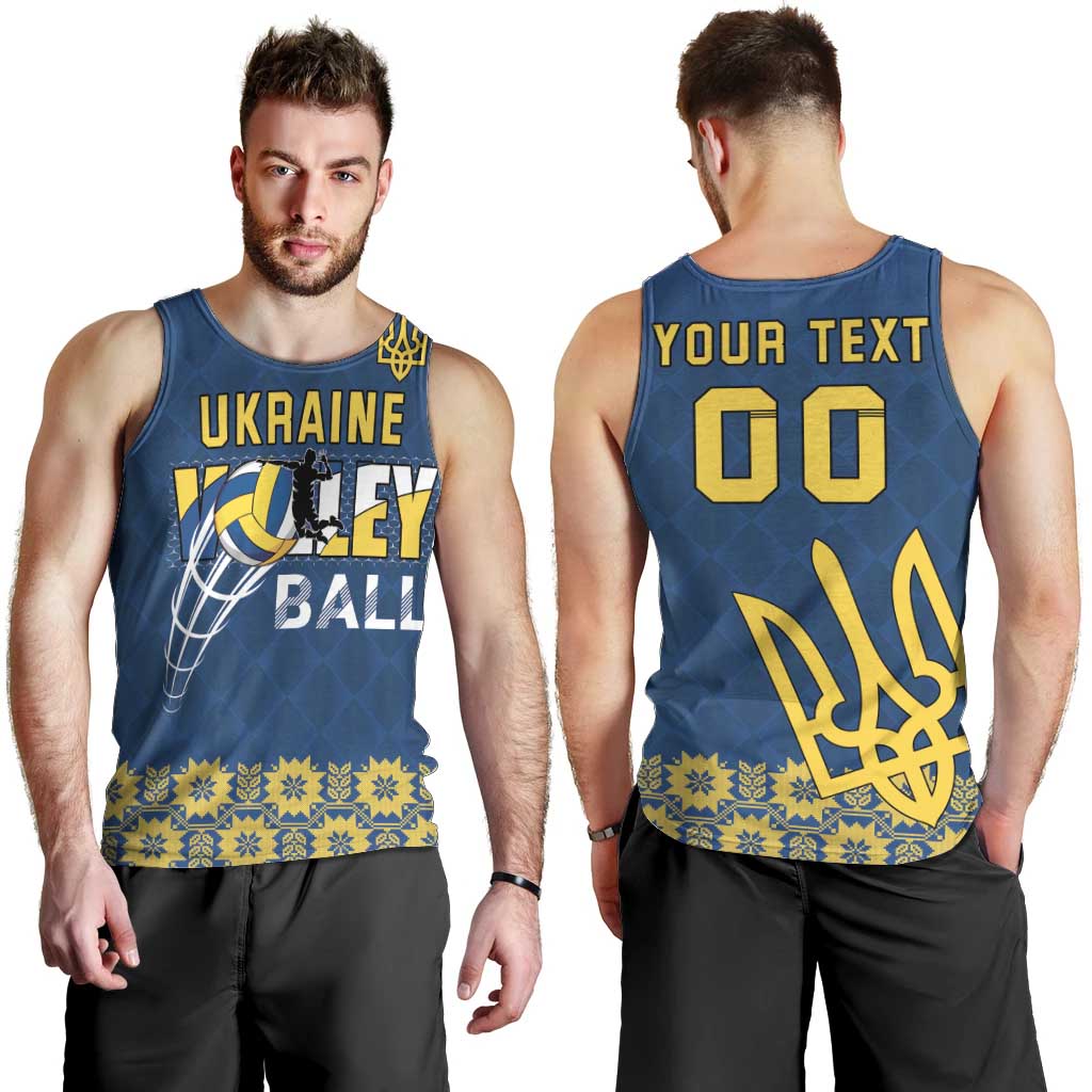 Custom Ukraine Volleyball Men Tank Top Cholovicha Zbirna Ukrainy z Volejbolu