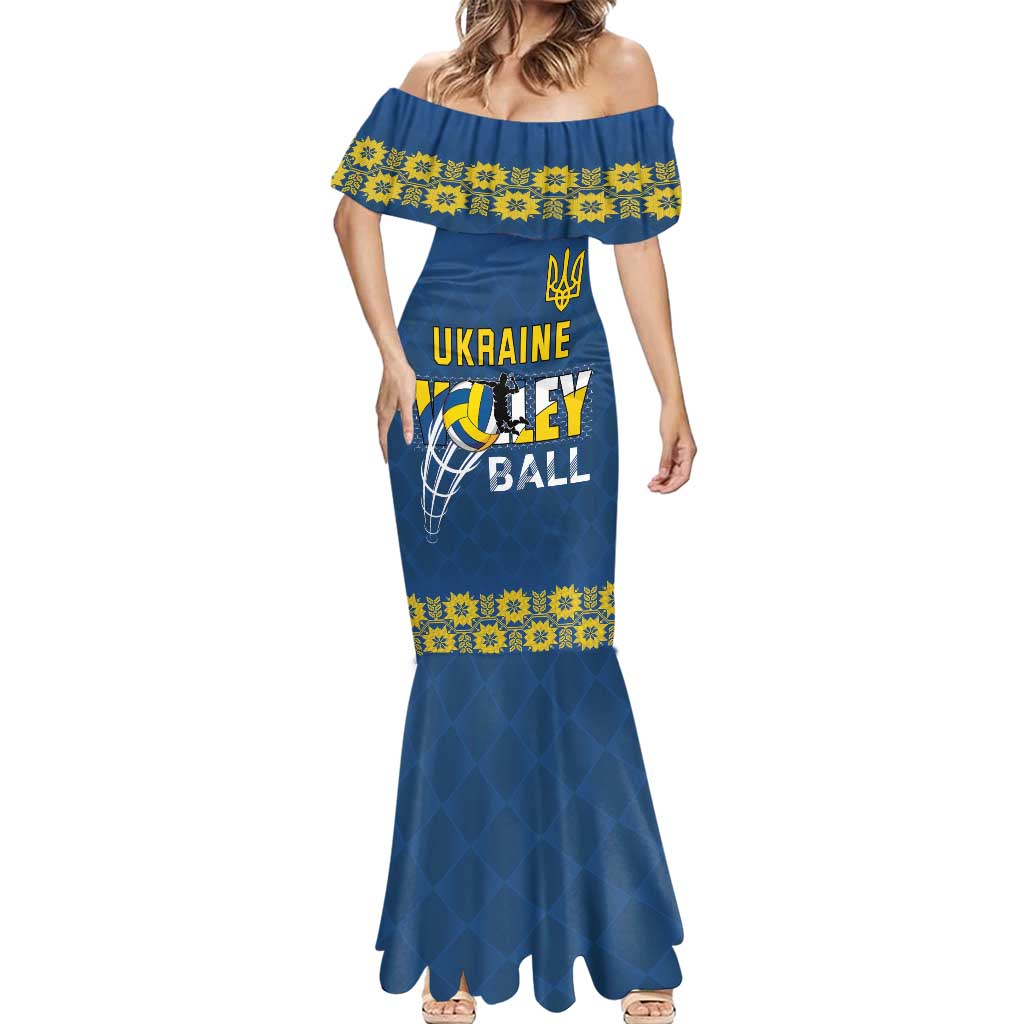 Custom Ukraine Volleyball Mermaid Dress Cholovicha Zbirna Ukrainy z Volejbolu
