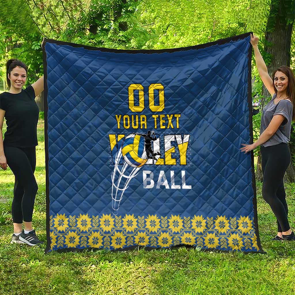Custom Ukraine Volleyball Quilt Cholovicha Zbirna Ukrainy z Volejbolu