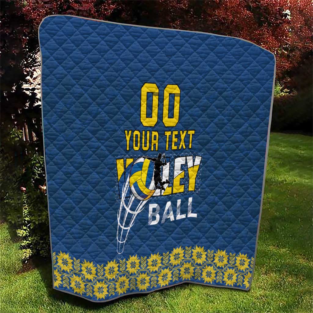 Custom Ukraine Volleyball Quilt Cholovicha Zbirna Ukrainy z Volejbolu