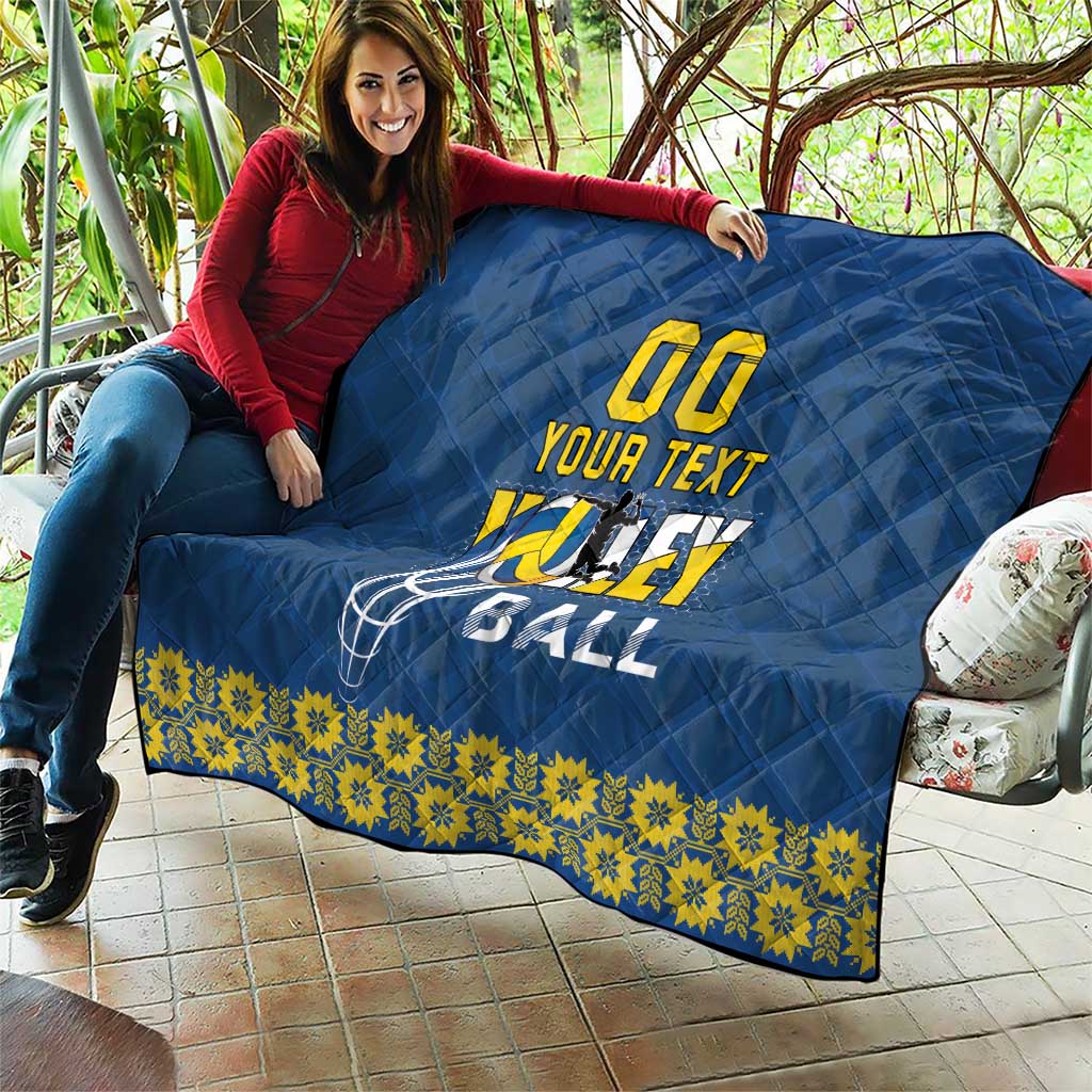Custom Ukraine Volleyball Quilt Cholovicha Zbirna Ukrainy z Volejbolu