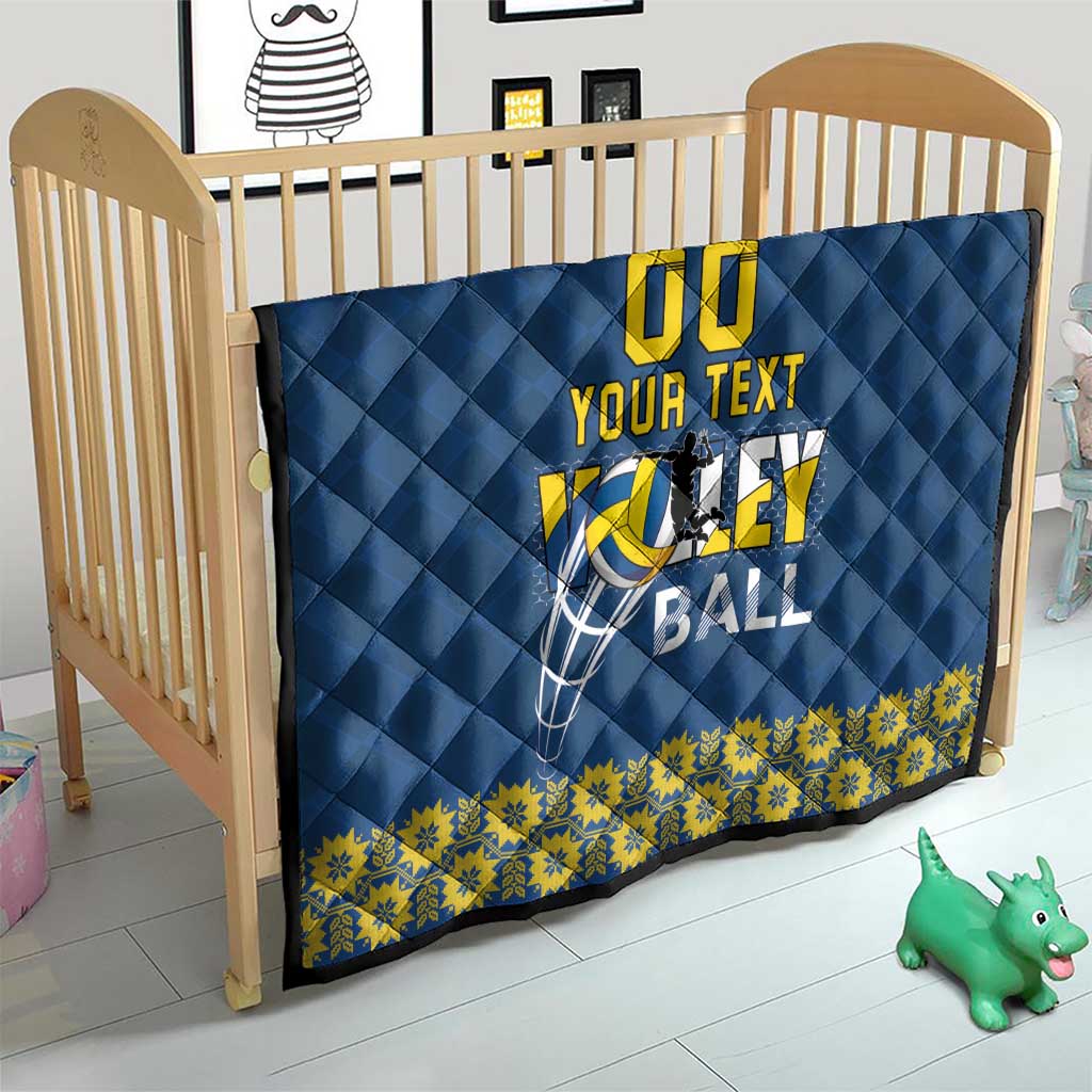 Custom Ukraine Volleyball Quilt Cholovicha Zbirna Ukrainy z Volejbolu