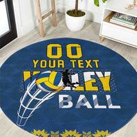Custom Ukraine Volleyball Round Carpet Cholovicha Zbirna Ukrainy z Volejbolu